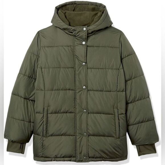 Amazon Essentials Women's Heavyweight Long-Sleeve Hooded Puffer Coat 🧥 size M - Picture 1 of 11